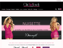 Tablet Screenshot of chicandlovely-lingerie.com